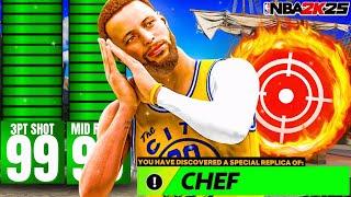 99 3PT + 99 MID STEPHEN CURRY BUILD CAN DO EVERYTHING! THE BEST POINT GUARD BUILD IN NBA 2K25!