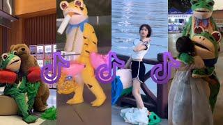 Funny and cute frog mascot tiktok video compilation