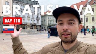 Day 110:  Bratislava Walking Tour |  Blue Church |  Main Square |  Bratislava Castle | Beer 