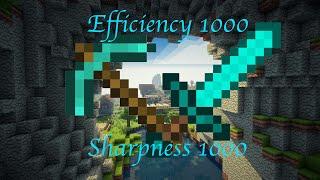 How to make Efficiency 1000 and Sharpness 1000 (Bedrock Edition)