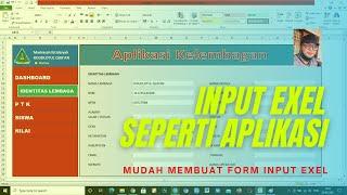 Membuat Form Input Exel Tampilan Seperti Aplikasi Tanpa Coding