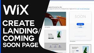 How To Create A Landing Page/Coming Soon Page On Wix (2024)