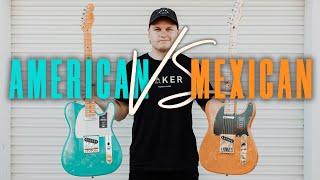 American Telecaster vs Mexican Telecaster! American Professional II vs Player Series!
