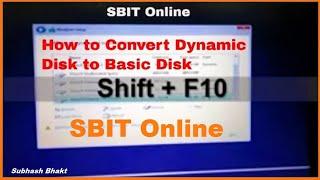 Convert Dynamic Disk to Basic Disk