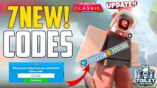 *NEW UPDATE* (️CLASSIC ) TOILET TOWER DEFENSE CODES! ROBLOX TTD CODES 2024