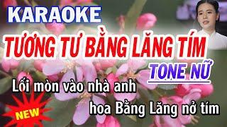 Tương Tư Bằng Lăng Tím Karaoke - Tone Nữ - ST Lê Hồng Phúc