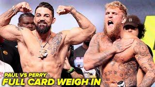 Jake Paul vs Mike Perry FULL CARD WEIGH IN AND FACE OFFS