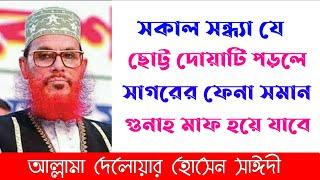 সকাল সন্ধ্যা যে ছোট্ট আমলটি করলে সাগরের ফেনার সমান গুনাহ মাফ হয়ে যাবে - আল্লামা দেলোয়ার হোসেন সাঈদী