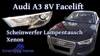 Audi A3 (8V) Facelift Scheinwerferlampen tauschen - Tutorial