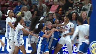 8 EJECTIONS, Wyche CHASES DOWN Petty After THROWING Ball At Her | SEC Tournament Kentucky vs Florida