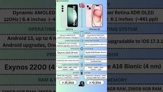 Samsung Galaxy s23 FE Vs Apple iPhone 15 |#techasifkhan #trendingshorts #youtubeshorts #viralvideo