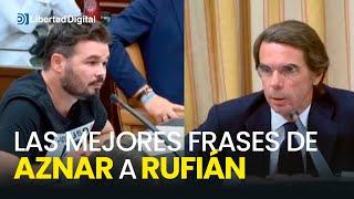 Las mejores frases de Aznar contra Rufián y Pablo Iglesias