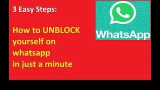 How to unblock yourself on Whatsapp 2018