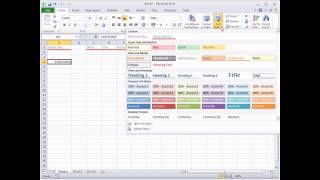 Microsoft Excel - Styles