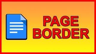 How to add a Page Border to Google Docs - Tutorial