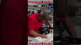 Outboard Motor Secuirty Lock #sailboat #setsail #sailboatlock #outboardmotor #masterlock