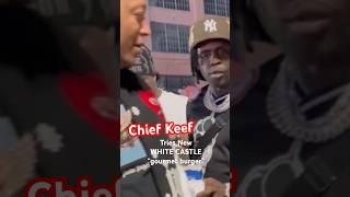 Chief Keef .. tries #WhiteCastle’s New gourmet #burger at #Chainfest in #LA