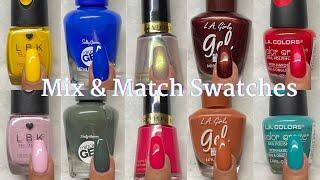 Mix And Match Nail Polishes | Swatches Y Mas | Esmaltes Mixtos | #esmaltes #liveswatches #nails