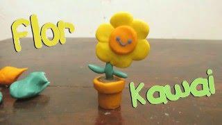 Como hacer una flor de plastilina , kawai clay play doh