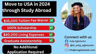 Fully funded Scholarship for Masters, Phd Students 2024, International Students|Move to USA for FREE