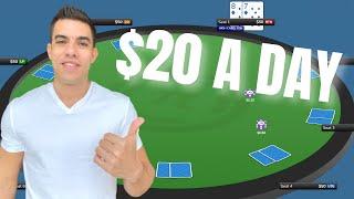 How to Make $20 a Day Playing Poker (Simple Strategy!)