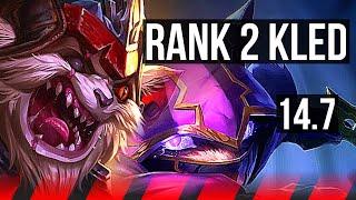 KLED vs KENNEN (TOP) | Rank 2 Kled, 15/2/9, 700+ games, Legendary | NA Challenger | 14.7