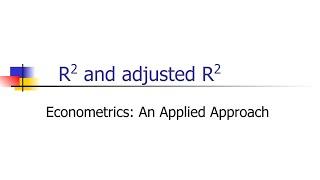 6.2 - Adjusted R squared