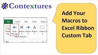 Add Your Macros to Excel Ribbon Custom Tab