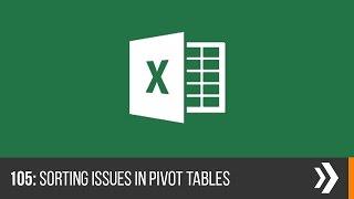 Pivot Table Sorting issues