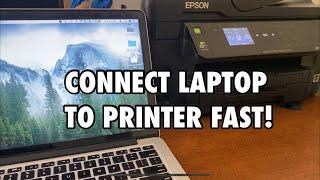 How to connect MacBook to Epson Printer through WiFi!  No cables required.