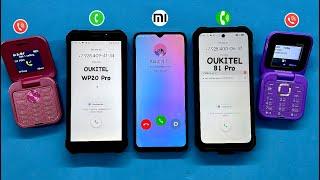 Two Unbreakable OUKITEL + XIAOMI 10C Phones Incoming Call and Outgoing Call with i16pro + i17pro