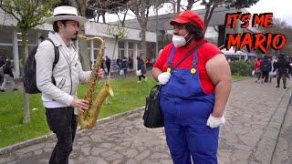 SAX GUY surprises COSPLAYERS with their ANIME SONGS