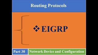 Part 30. Enhanced Interior Gateway Routing Protocol (EIGRP).