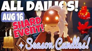 Sky Daily Quests, Season Candles, Cakes, and Shard Event in Vault of Knowledge nastymold Aug 16
