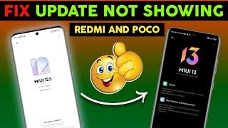 Fix - MIUI 13 Update Not Showing In Redmi And Poco Devices | UPDATE MANUALLY