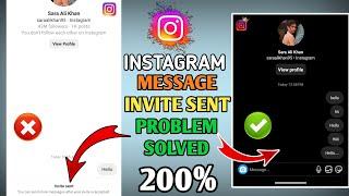 Instagram invite sent problem solution 2023 | Instagram message invite sent problem kaise hataye