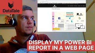 Power BI - How to display my report in a web page