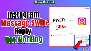 Instagram Message Swipe Reply Not Working on PC/Laptop 2024 | Instagram swipe reply not working