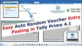 Easy Auto Random Voucher Entry Posting in Tally Prime // Bulk Voucher Entry Posting in Tally Prime