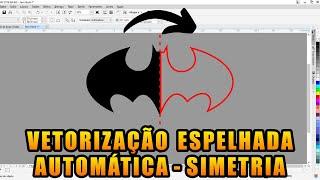 Como vetorizar uma imagem no corel draw usando a ferramenta simetria