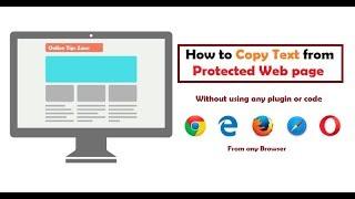 How to copy text from Protected Web Page