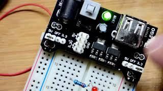 How to use a breadboard power supply module for DIY learning electronics