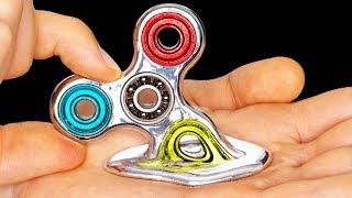 DIY Fidget Spinner MELTS IN YOUR HAND!!!!!!!! Rare Liquid Mirror DIY Fidget Spinners & Tricks