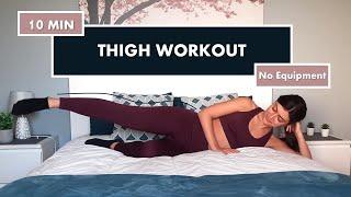Inner & Outer Thigh Workout in Bed | Thigh Workout Lying Down | 10 min