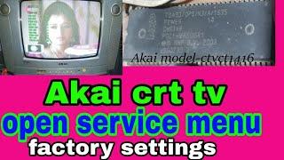 how to open akai tv service mode ? | akai service menu code | akai tv service mode kaise khole ?