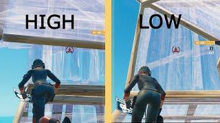 HIGH vs LOW MESHES in Fortnite.