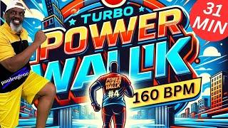 31-Minute Fast Paced Turbo Power Walk Cardio Challenge |160 BPM | 3000* Steps