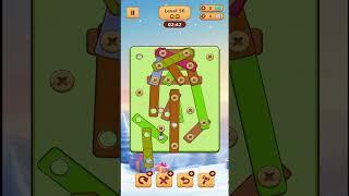 Wood Nuts & Bolts Puzzle - Level 56 #shorts