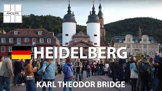  Walking in HEIDELBERG • Karl Theodor Bridge • Walking Germany [Alemanha]