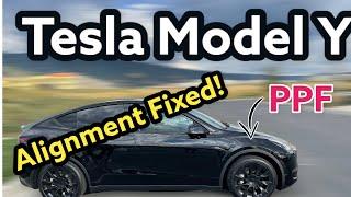 Tesla Model Y Alignment Corrected!  PPF DIY Install update!